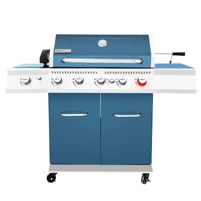 Royal Gourmet GA5403B 5-Burner BBQ Cabinet Style Gas Grill, Blue