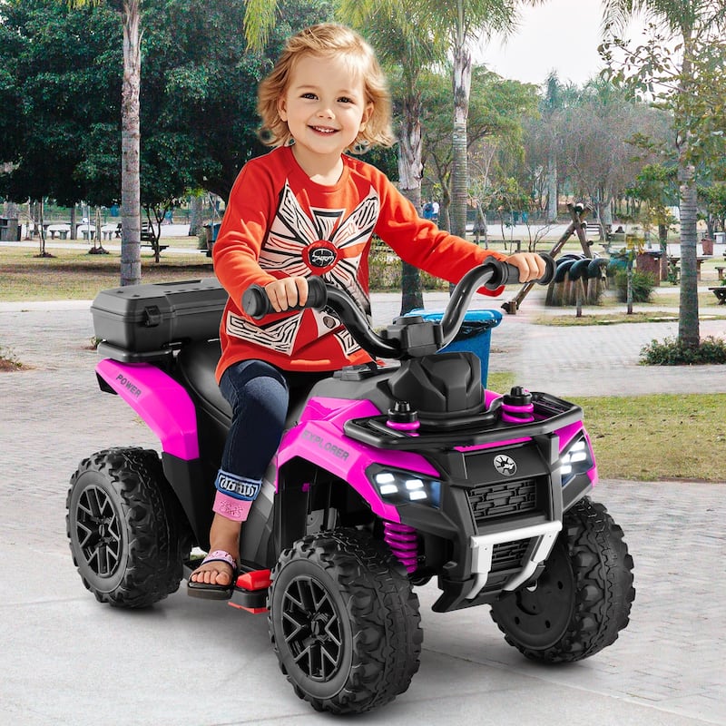 Costway 6V Toddler Ride On Electric Car ATV with Lights & Music & USB - See Details