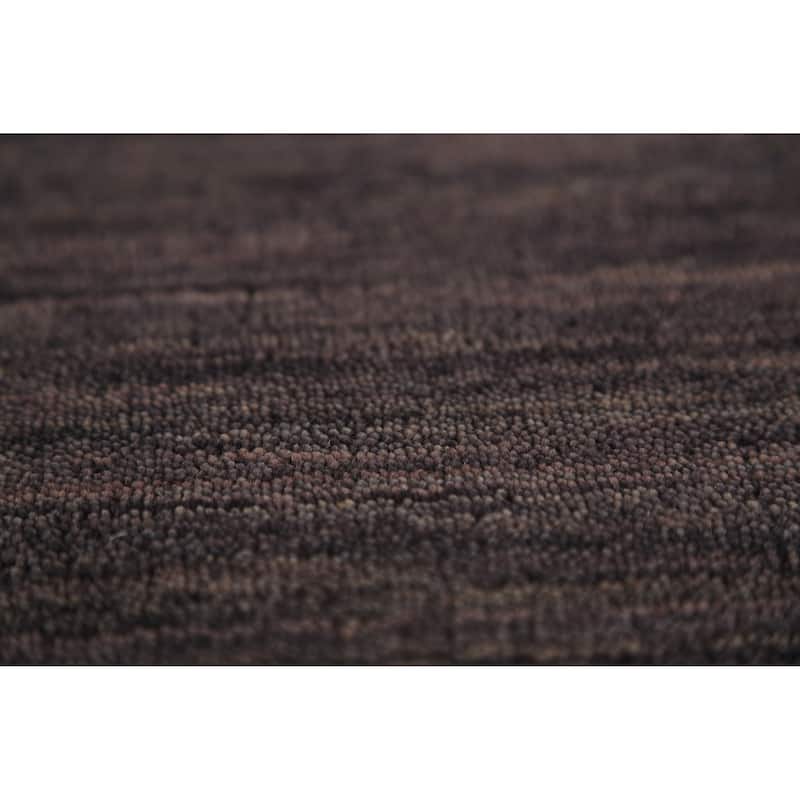Brown Gabbeh Area Rug Handmade Tribal Wool Carpet - 8'1" x 9'8"