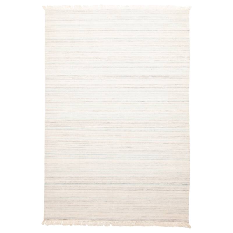 ECARPETGALLERY Flat-Weave Ankara FW Cream Wool Kilim - 5'2 x 7'9