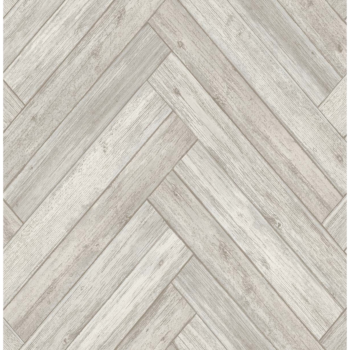 Seabrook Designs Stacked Chevron Faux Wood Unpasted Wallpaper