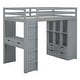 preview thumbnail 9 of 17, Twin Size Loft Bed with Large Shelves