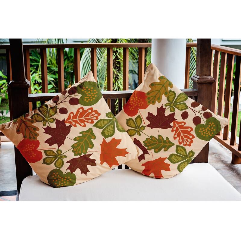Fall Leaves Indoor/Outdoor Throw Pillow