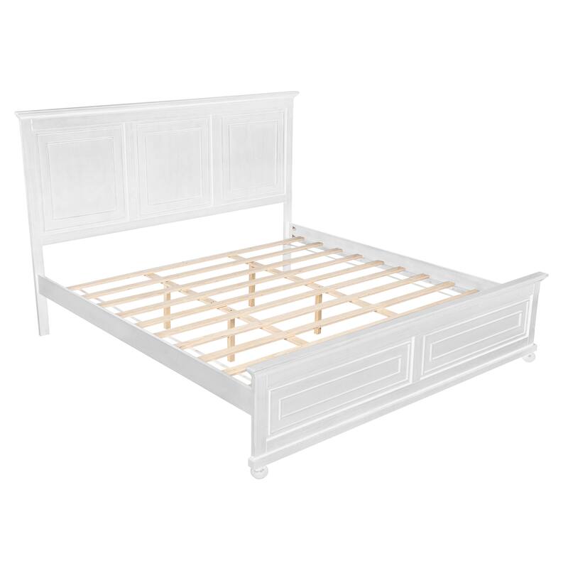 King Size Bed with Tall Headboard & Footboard