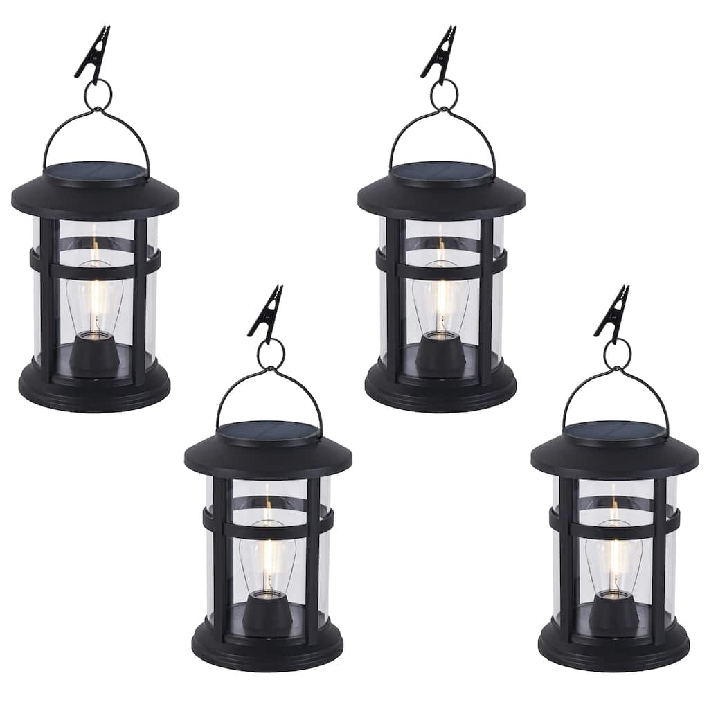 C Cattleya 4 Pack Outdoor Solar Lantern