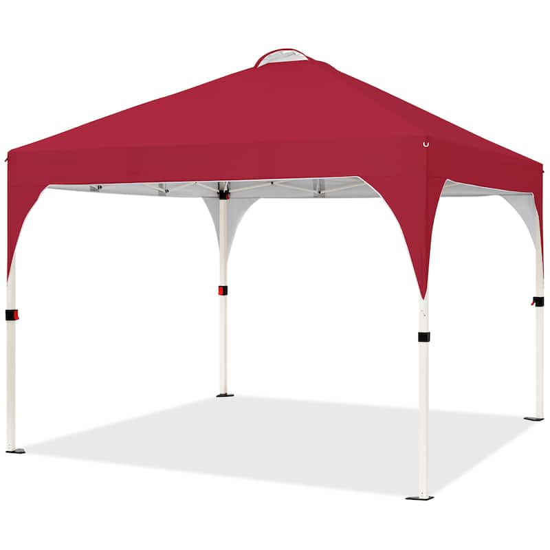 Yaheetech 10x10ft Outdoor Pop-Up Canopy Tent with Stakes Sandbags