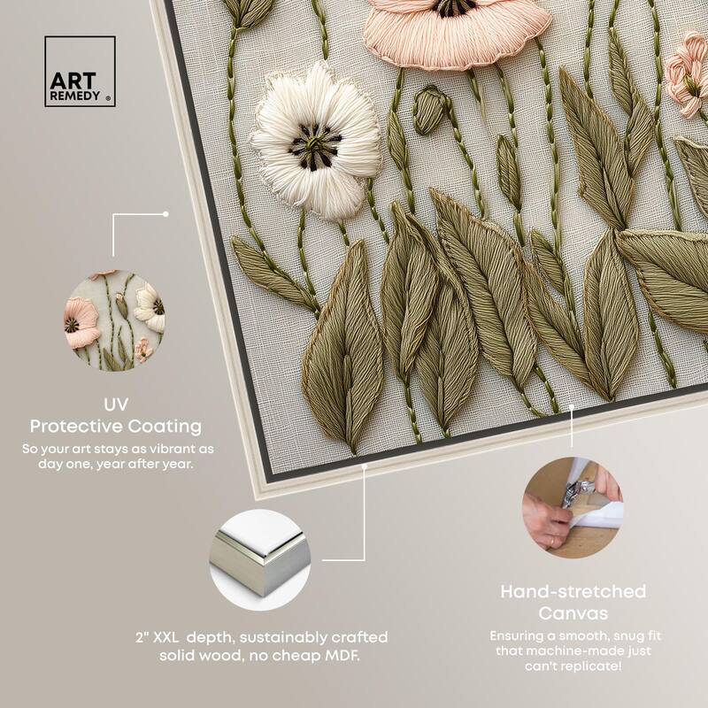 Stitched Serenity I Canvas by Art Remedy