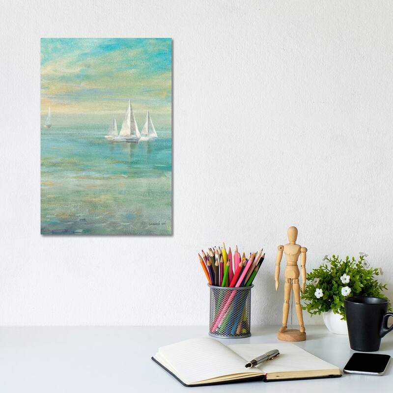 iCanvas "Sunrise Sailboats II" by Danhui Nai Canvas Print - 12x8x0.75