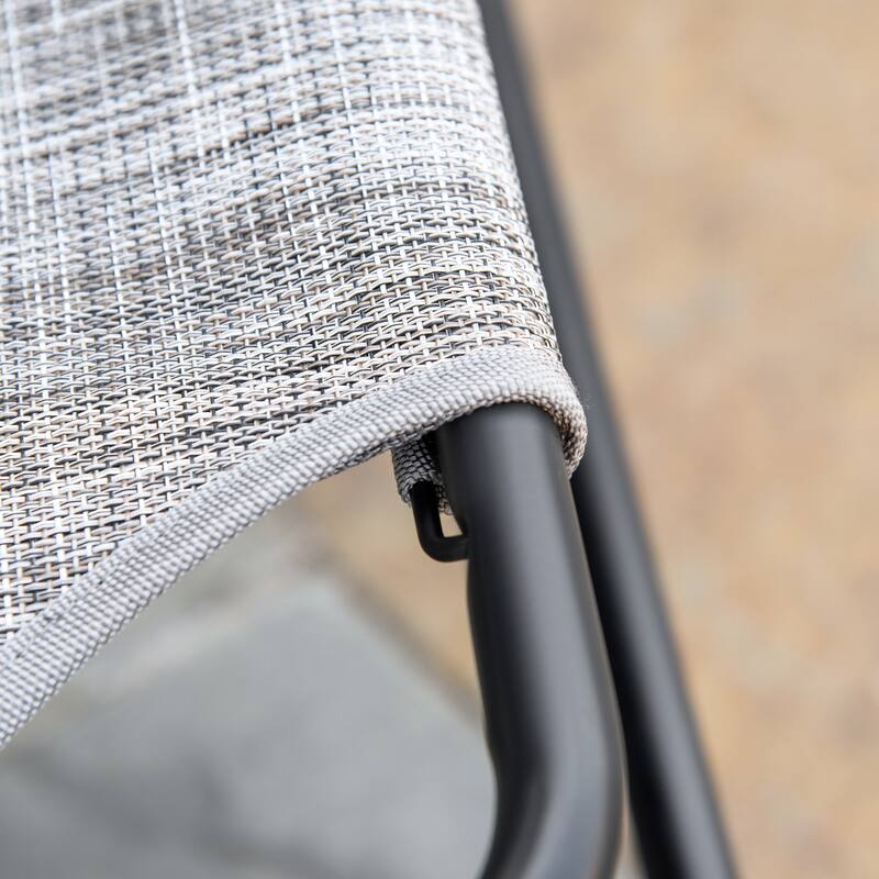 Outsunny Garden Rocking Chair, Outdoor Indoor Sling Fabric Rocker for Patio, Balcony, Porch
