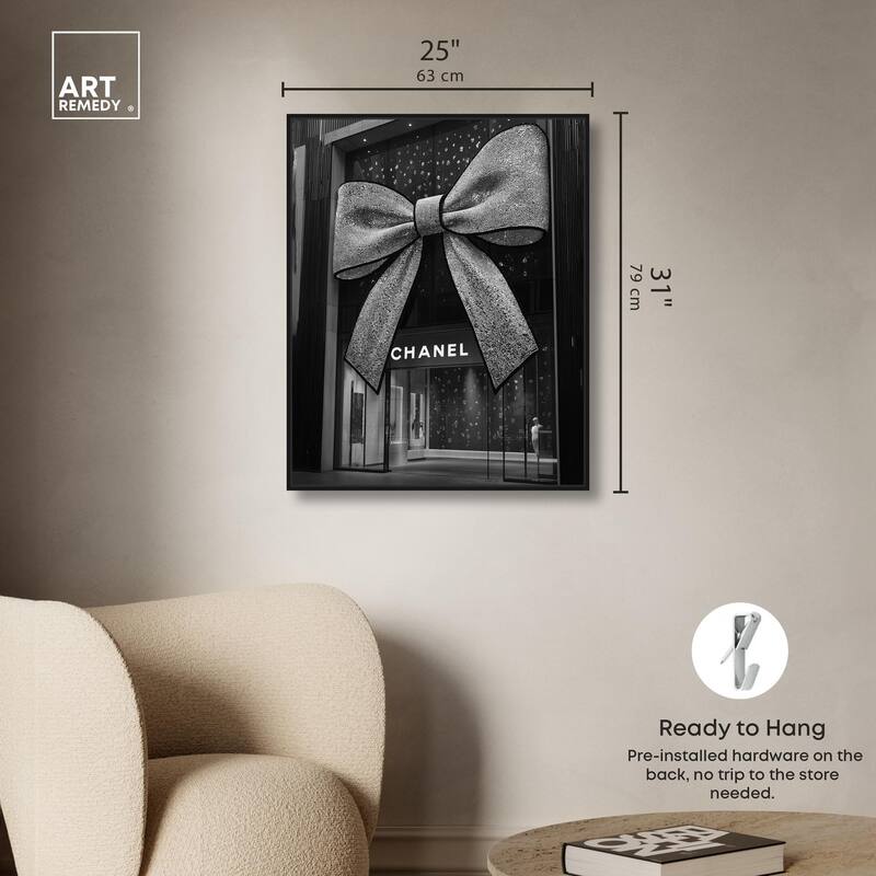 Big Bow Noir Store Canvas by Art Remedy