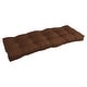 preview thumbnail 32 of 94, Solid Twill Tufted Indoor Bench Cushion (Multiple widths from 42 to 60 inch) 46" wide - Chocolate