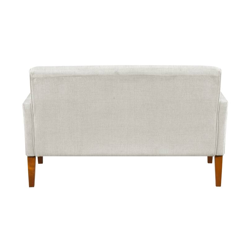 Modern Living Room Furniture Loveseat Gray Chenille Upholstery Pocket Coils Solid Wood Legs Furniture 1Pc