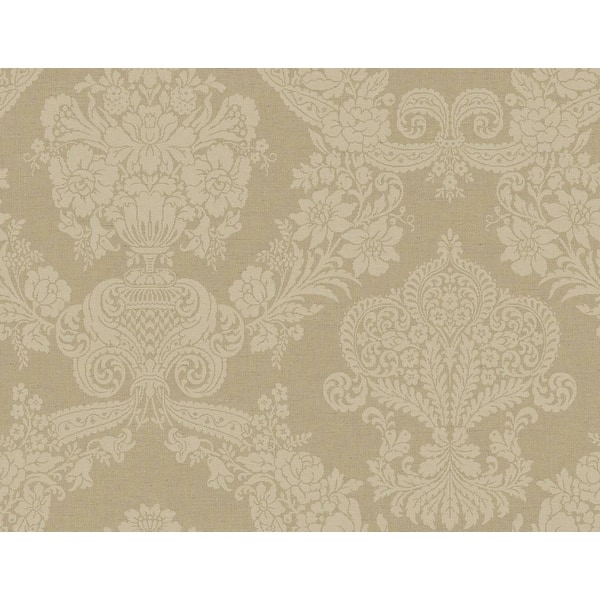 Seabrook Designs Amelia Damask Unpasted Wallpaper - 27 in. W x 27 ft. L ...