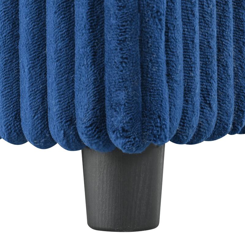 GDFStudio - Polyester 50.9" Loveseat Chaise with Cup Holders