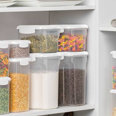 Airtight Food Storage Containers (4 Pack) With Lids - BPA Free Plastic - Dry Food Storage Containers Set For Flour