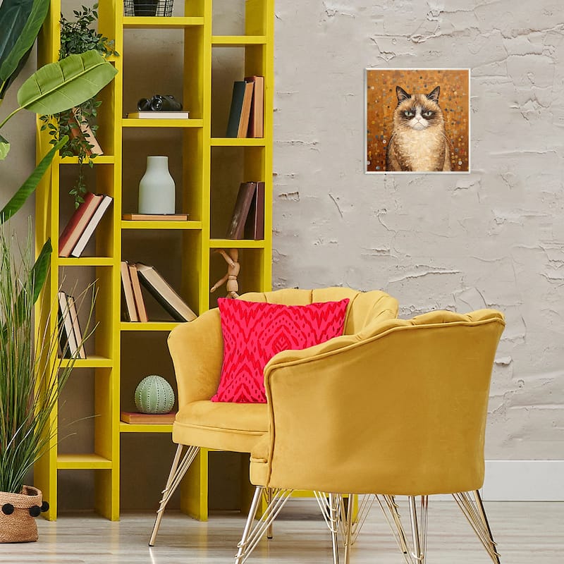 Stupell Grouchy Cat in Classic Style Wall Plaque Art Design By Arlington Prints