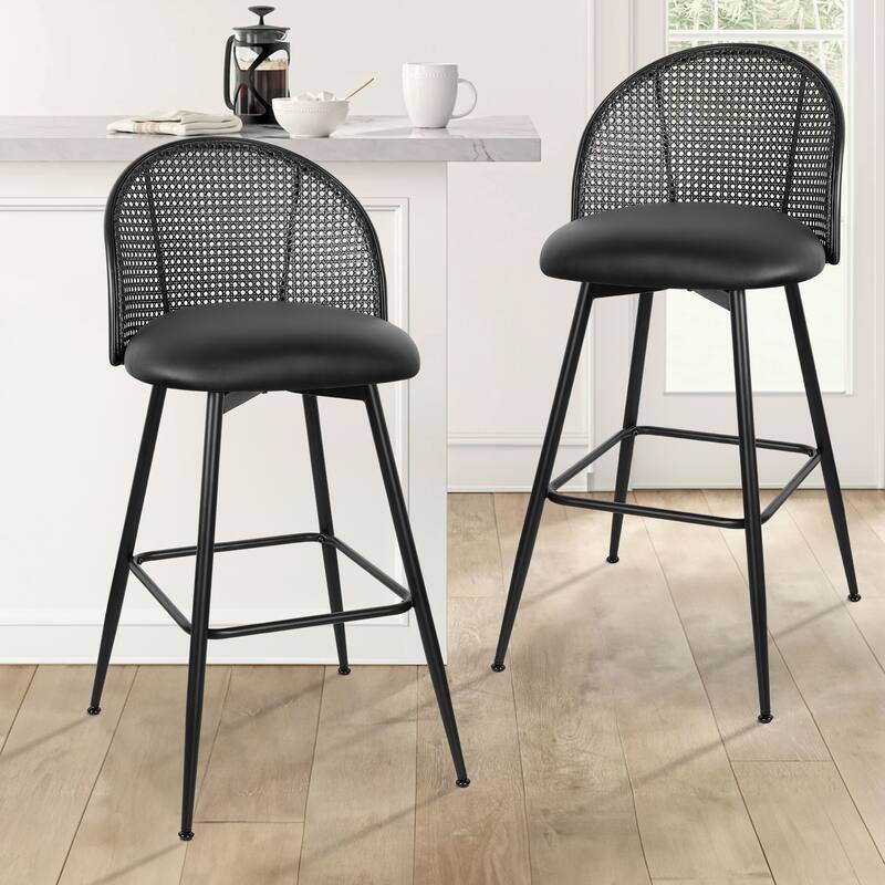 26"/29" Swivel Barstools Counter Height Bar Stool w/ Metal Legs