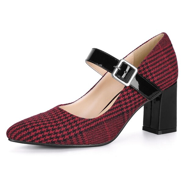 mary jane pumps with block heel