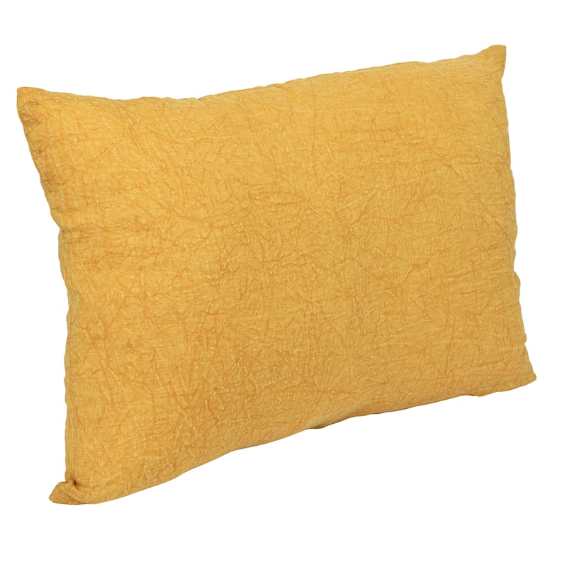 Stonewashed Linen Lumbar Pillow
