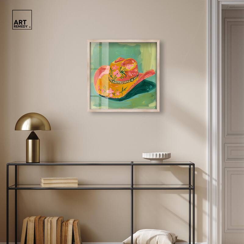 Wildflower Cowboy Hat Shadowbox by Art Remedy