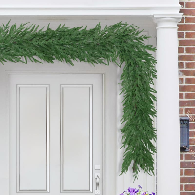 Puleo International 20' x 10" Soft PE Artificial Christmas Garland