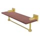 preview thumbnail 9 of 16, Allied Brass 16 Inch Solid IPE Ironwood Shelf with Integrated Towel Bar