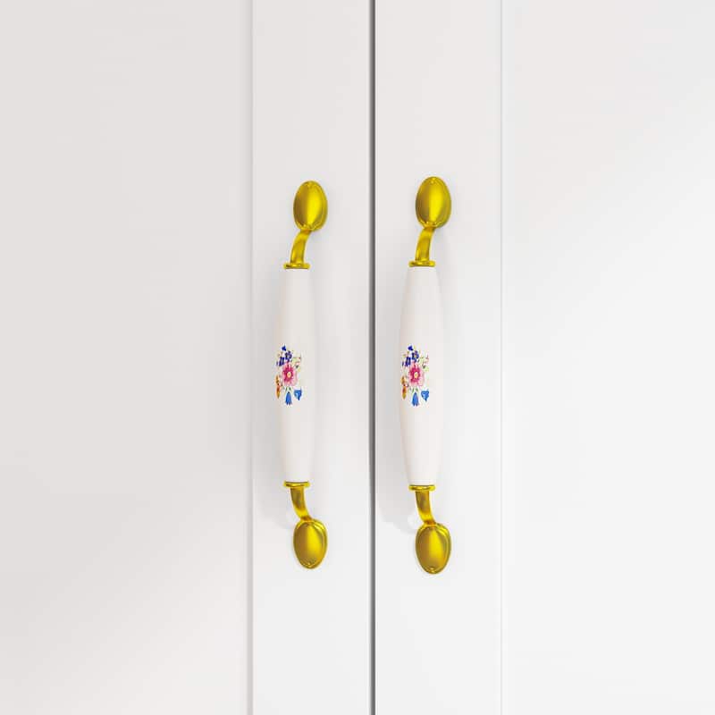 Wardrobe Armoire Shelves Hanging Rod Doors Closet Storage Cabinet