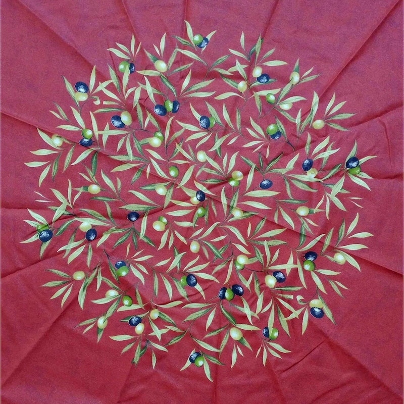 Wipeable Spill Resistant Provencal Cotton Cannes Collection Tablecloth