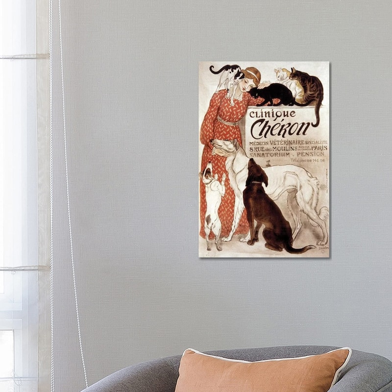 iCanvas "French Veterinary Clinic." by Theophile Alexandre Steinlen Canvas Print - 26x18x1.5