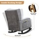 preview thumbnail 34 of 60, HOMYKA 27.56" Wide Rocking Chair for Nursery with Solid Wood Leg