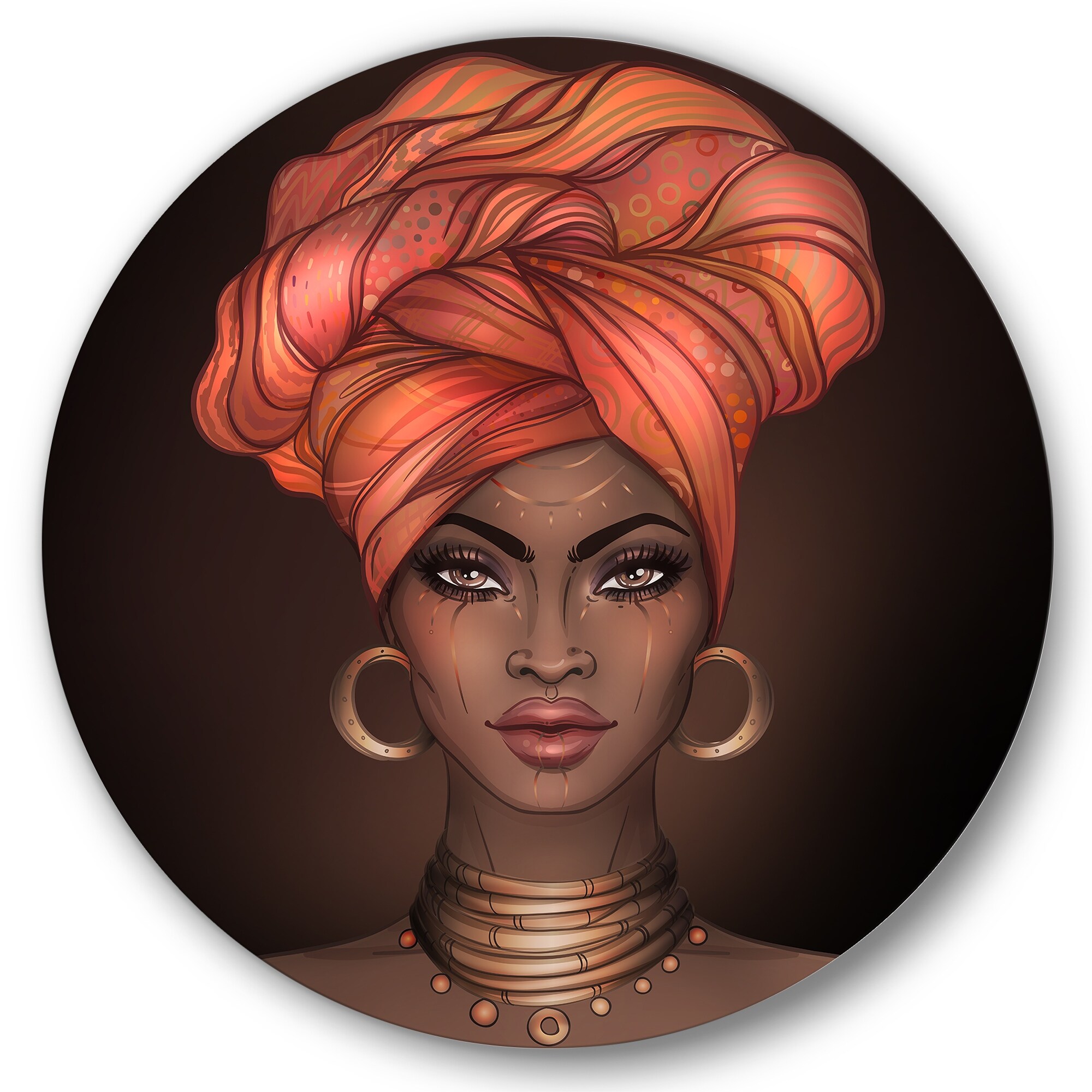 Designart 'African American Woman with Turban V' Modern ...