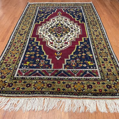 HERAT ORIENTAL Handmade 1960s Antique Anatoli Wool Rug - 6'7" x 11'8"