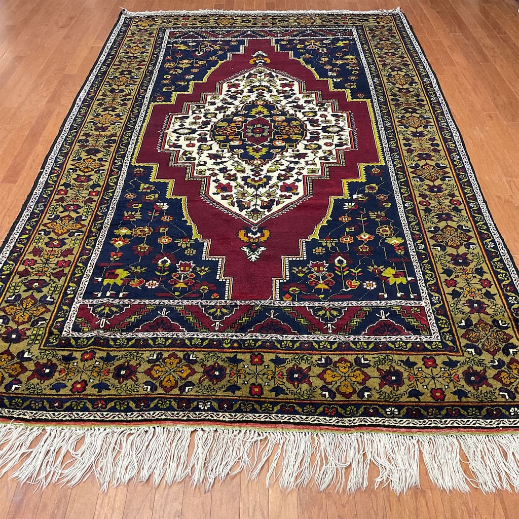 HERAT ORIENTAL Handmade 1960s Antique Anatoli Wool Rug - 6'7" x 11'8"