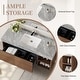 preview thumbnail 46 of 73, 48" Modern Floating Single Bathroom Vanities with Sink, Brown or Natural wood, 2 Drawers