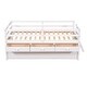 preview thumbnail 4 of 14, White Twin Size Solid Wood Low Loft Bed with Safety Fence
