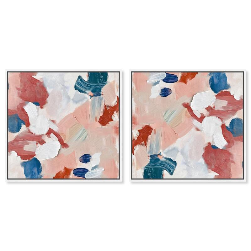 Brush Collection Blush Canvas by Art Remedy - 40" x 40" - Gold