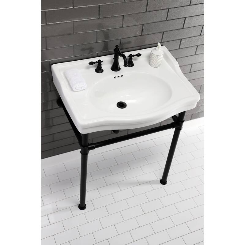 Kingston Brass Victorian 30" Wide Ceramic Console Sink