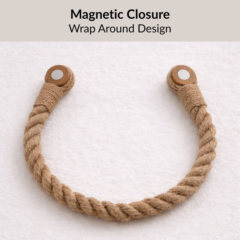 Twisted Curtain Tiebacks with Magnetic Closure 19.75 x 0.75 in