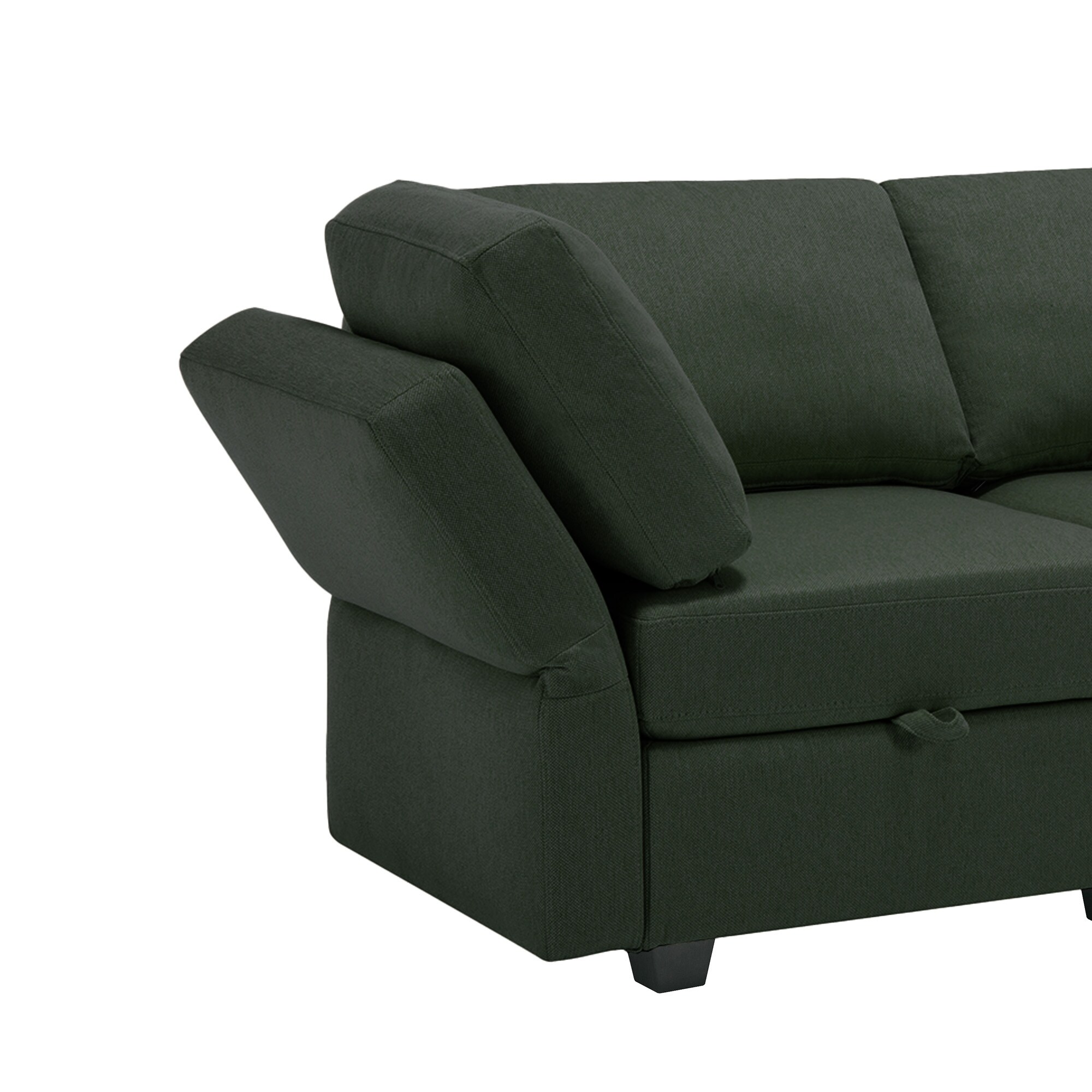 Modern Modular Sofa Bed 4 Seat Sectional Sofa Green Fort Sleeper Sofa Recliner Couch with Seats Storage for Living Room