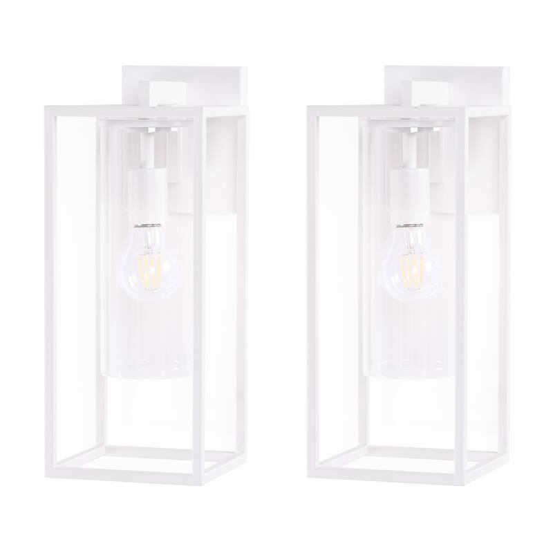 2 Pack Outdoor Wall Lights, Outdoor Wall Lantern with Glass Shade