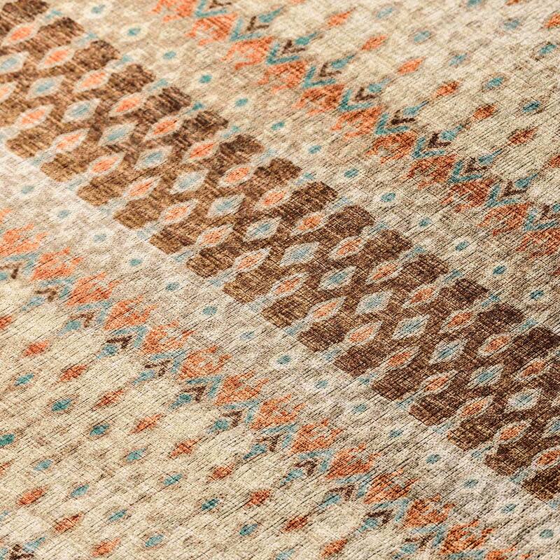 Machine Washable Indoor/ Outdoor Addison Bravado Geometric Ikat Rug