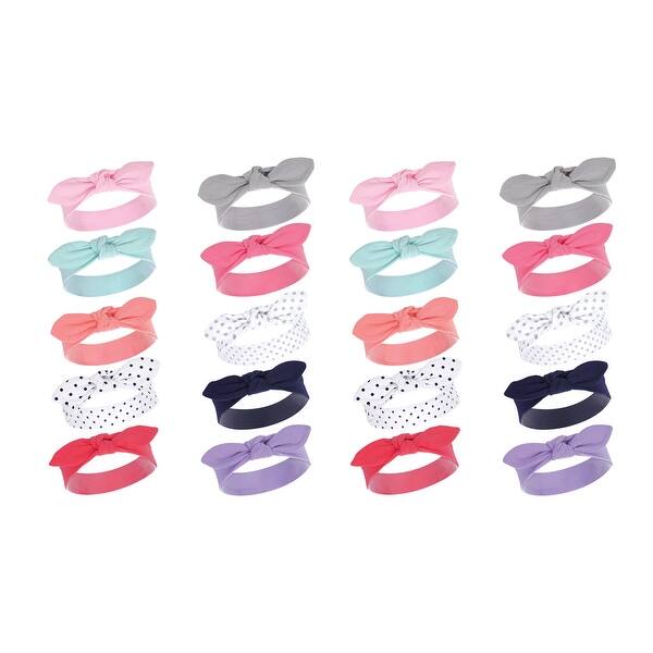 slide 2 of 2, Hudson Baby Infant Girl Cotton Headbands, Bright Colors 20-Piece Bright Colors 20-Piece - 0-24 Months