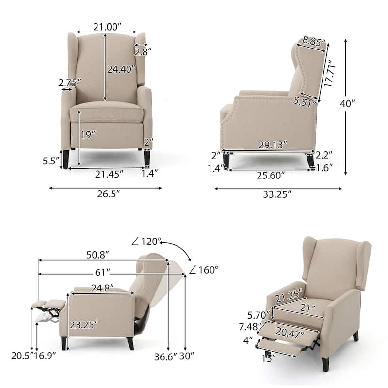 Wescott Contemporary Recliners (Set of 2) by Christopher Knight Home