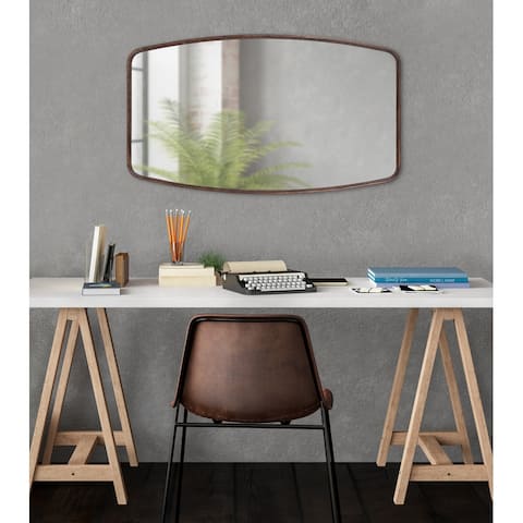 Kate and Laurel Caskill Barrel-shaped Framed Wall Mirror