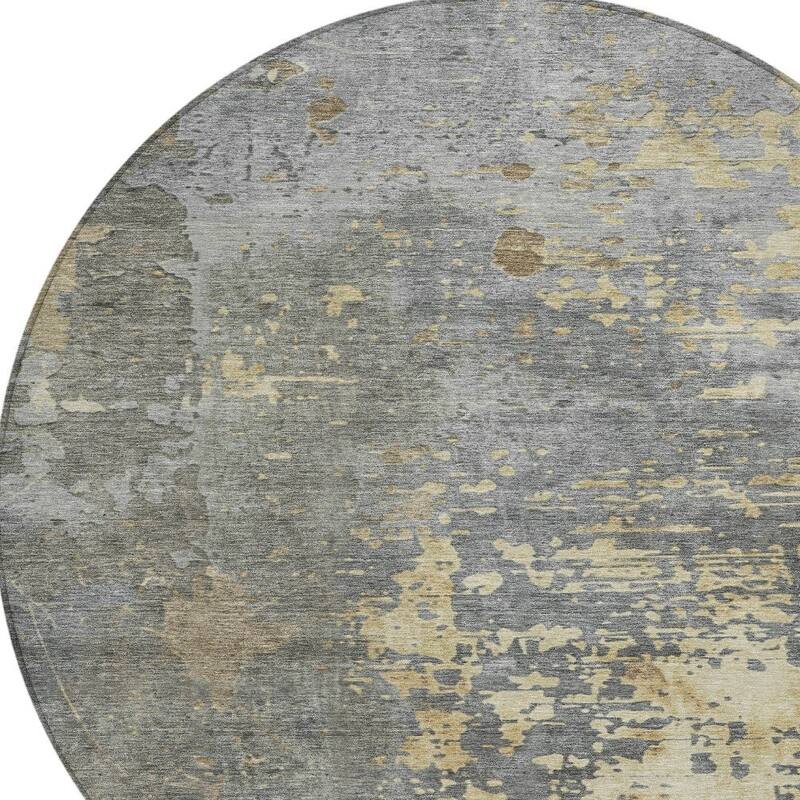 HomeRoots Abstract Transitional Rectangle Outdoor Rug