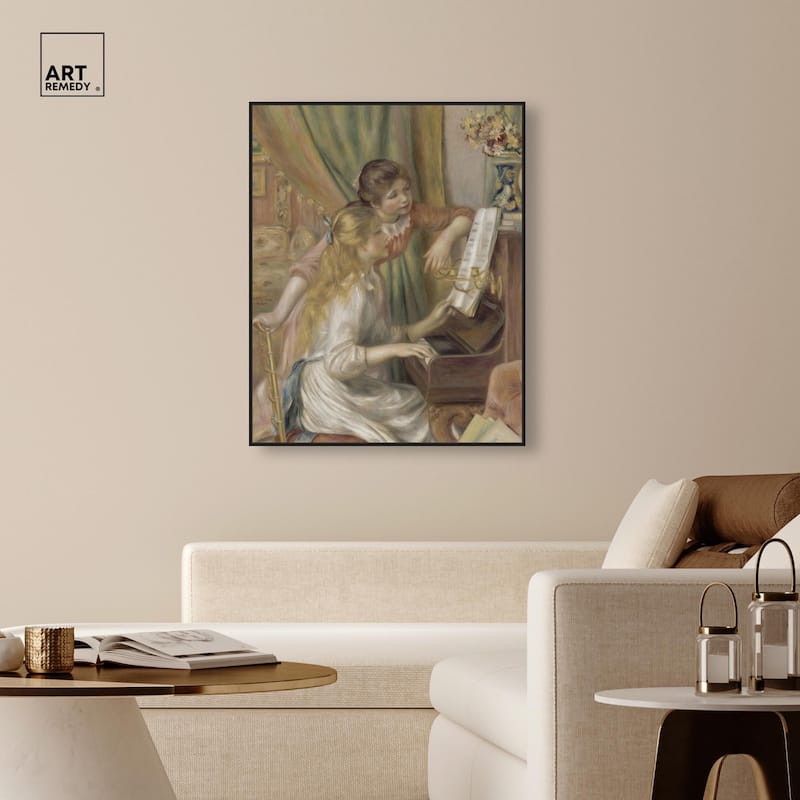 Young Girls at the Piano Canvas by Art Remedy