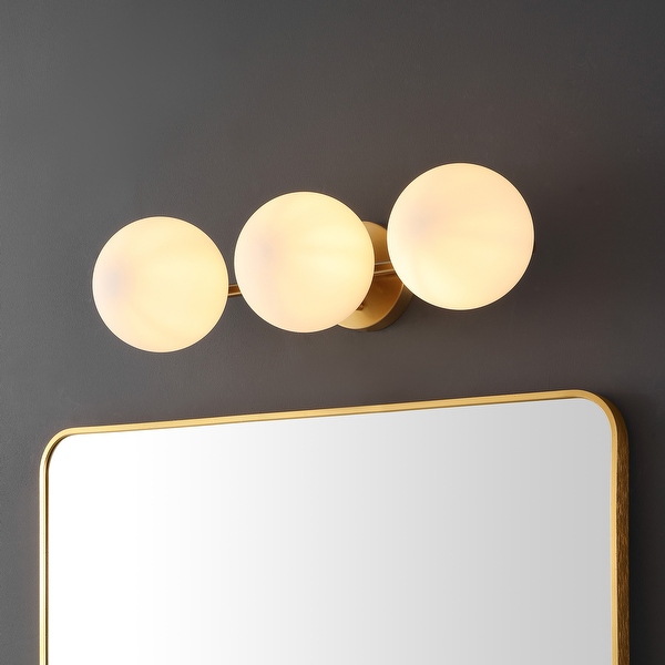 Safavieh Amaoi 3 Light Wall Sconce Brass Gold White