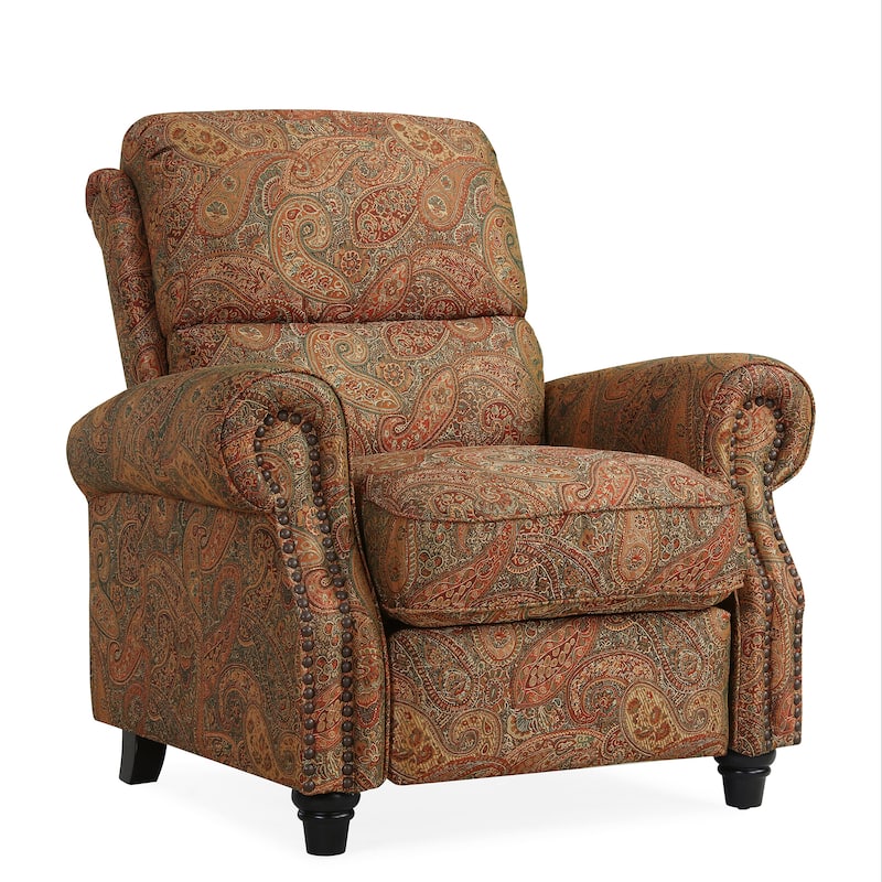 Copper Grove Jessie ProLounger Paisley Push Back Recliner Chair - Brown Multi Paisley