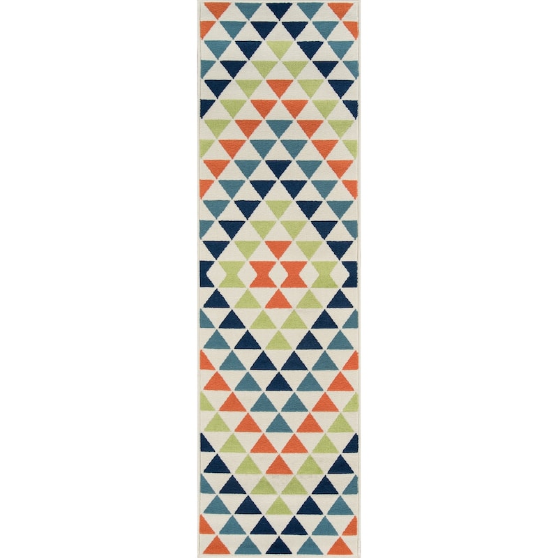Momeni Baja Kaleidoscope Indoor Outdoor Rug - 2'3" x 7'6" Runner - Multi