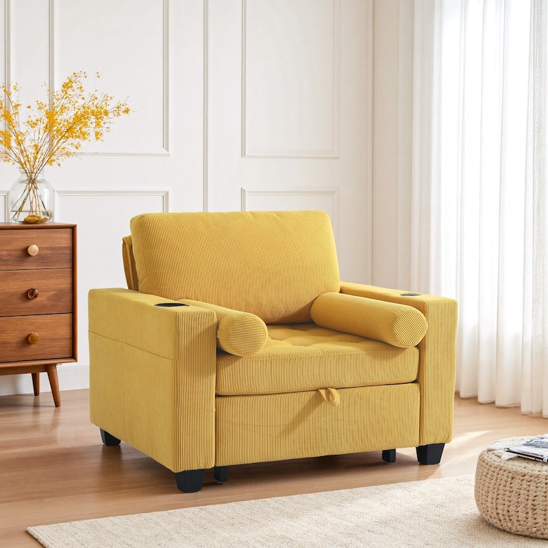 3-in-1 Adjustable Sleeper Sofa Bed Convertible Chair for Living Room